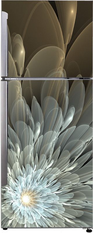 ADVAIT DESIGNS 160 cm Decorative white light flower fridge sticker Self Adhesive Sticker  (Pack of 1)
