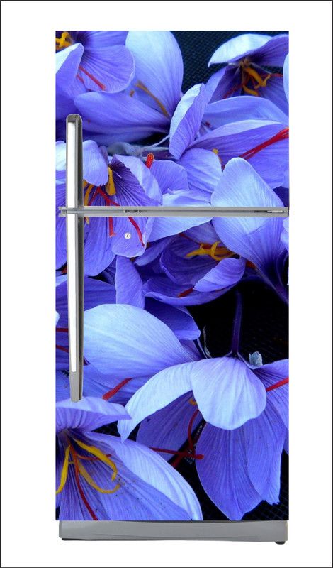 Decoration Designs 60 cm Flower Wallpaper Large Single Door Fridge Fridge Wallpaer_Water Droplet PrintFG088 Self Adhesive Sticker  (Pack of 1)