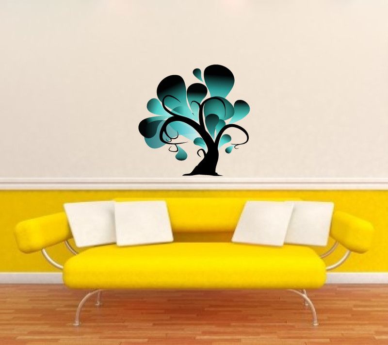 Decor studio 70 cm abstract decorative beautiful tree wall sticker Self Adhesive Sticker  (Pack of 1)
