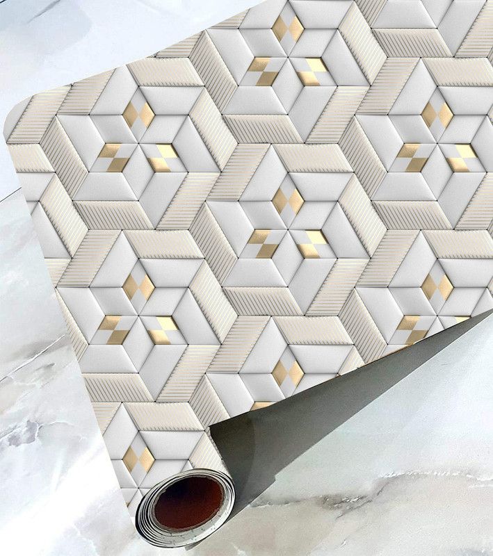 ALL DECORATIVE DESIGN Decorative Brown, White Wallpaper  (245 cm x 40 cm)