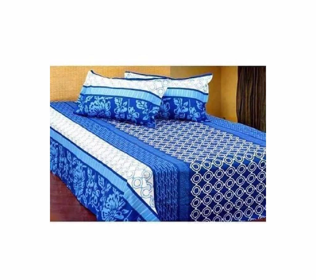3 Pcs Multi-color Cotton Bed Sheet