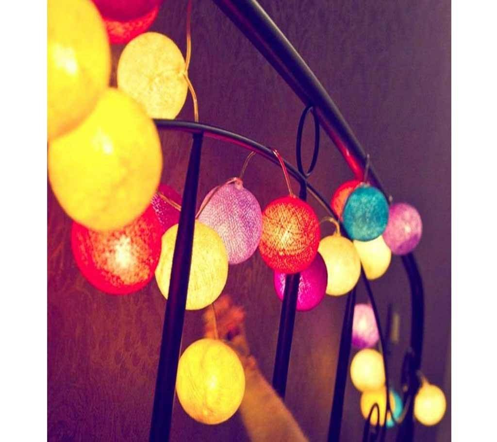 LED cotton boll string lights