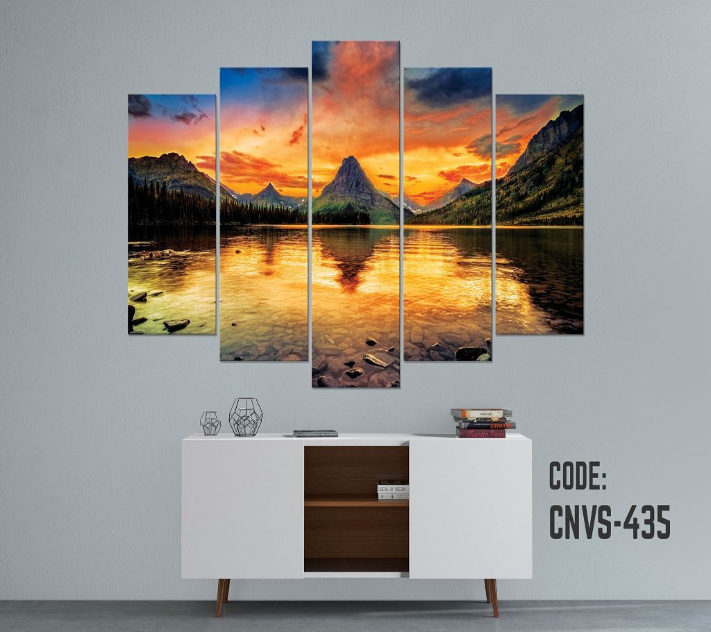 CNVS-435 Transparent River Mountain Wall Canvas Art Prints 78 inch x 48 inch