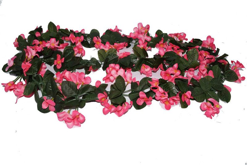 FOURWALLS Decorative Artificial Hanging Butterfly Orchid Flower Bale Pink Orchids Artificial Flower  (70 inch, Pack of 1, Garlands)