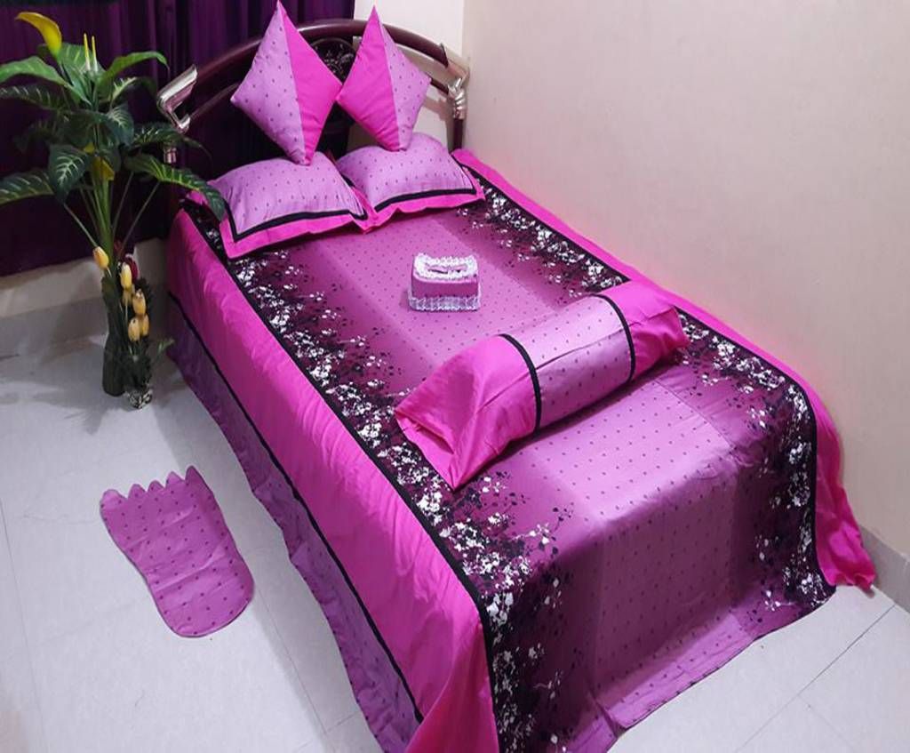 Cotton bedsheet set-8 pcs 