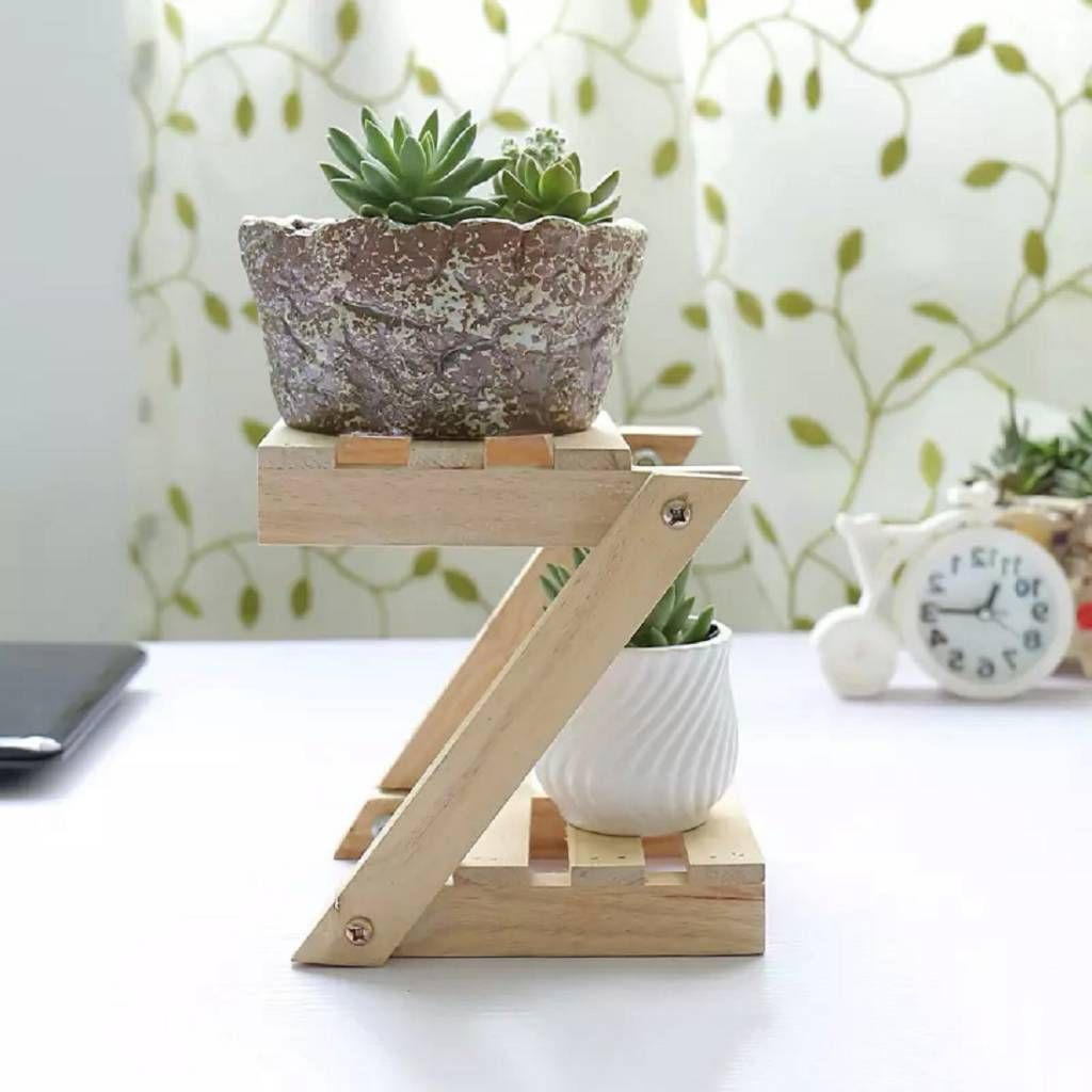 Natural wood made trolley 