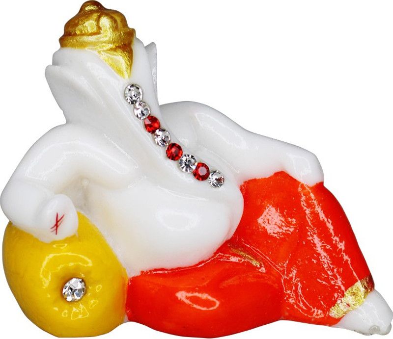 vinayakmoorti Ganesh Murti For Car Dashborad Ganesh Idol Decorative Showpiece -5 cm Decorative Showpiece - 5 cm  (Marble, Multicolor)