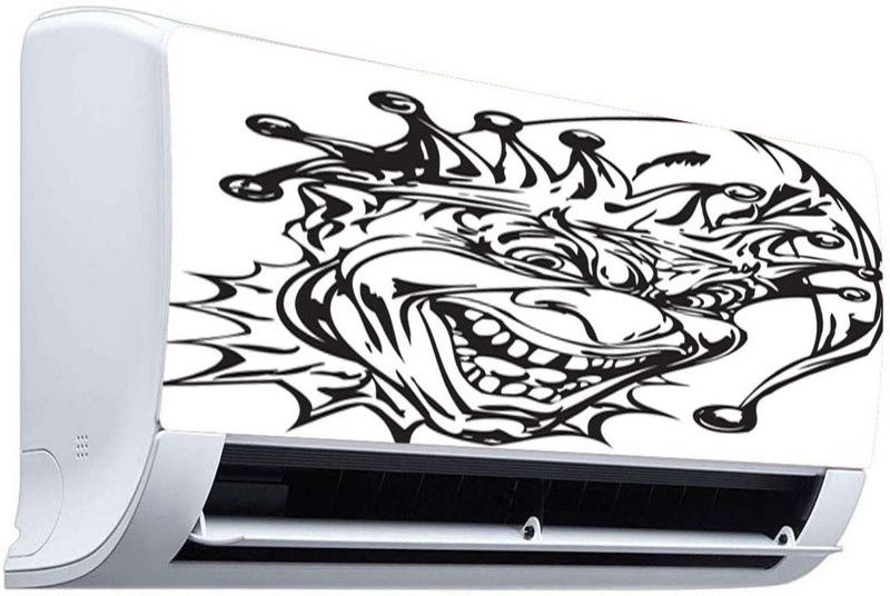 QTH 91 cm QTH SKULL DESIGN AC STICKER SUITABLE FOR ALL TYPE OF AC QTH-AC-6943 Self Adhesive Sticker  (Pack of 1)