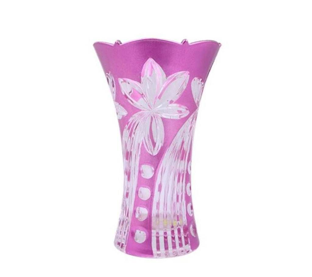Crystal Flower Vase - Pink
