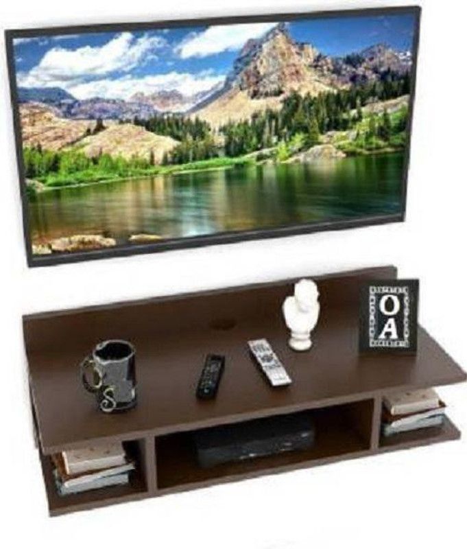 ANB Enterprises Set Top Box Entertainment Unit MDF (Medium Density Fiber) Wall Shelf  (Number of Shelves - 4, Brown)