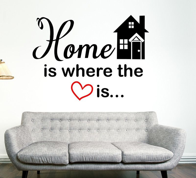 HAPPYSTICKY 80 cm Sweet Home Removable Sticker  (Pack of 1)