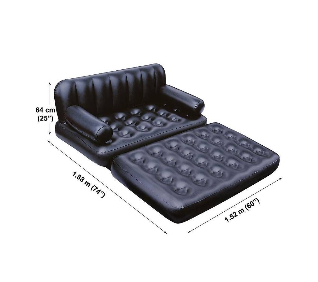 5 IN 1 DOUBLE BLACK AIR SOFA CHAIR