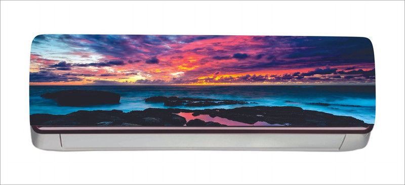 Khatwal Enterprises 30 cm decorative beatch with sun set ac sticker Self Adhesive Sticker  (Pack of 1)