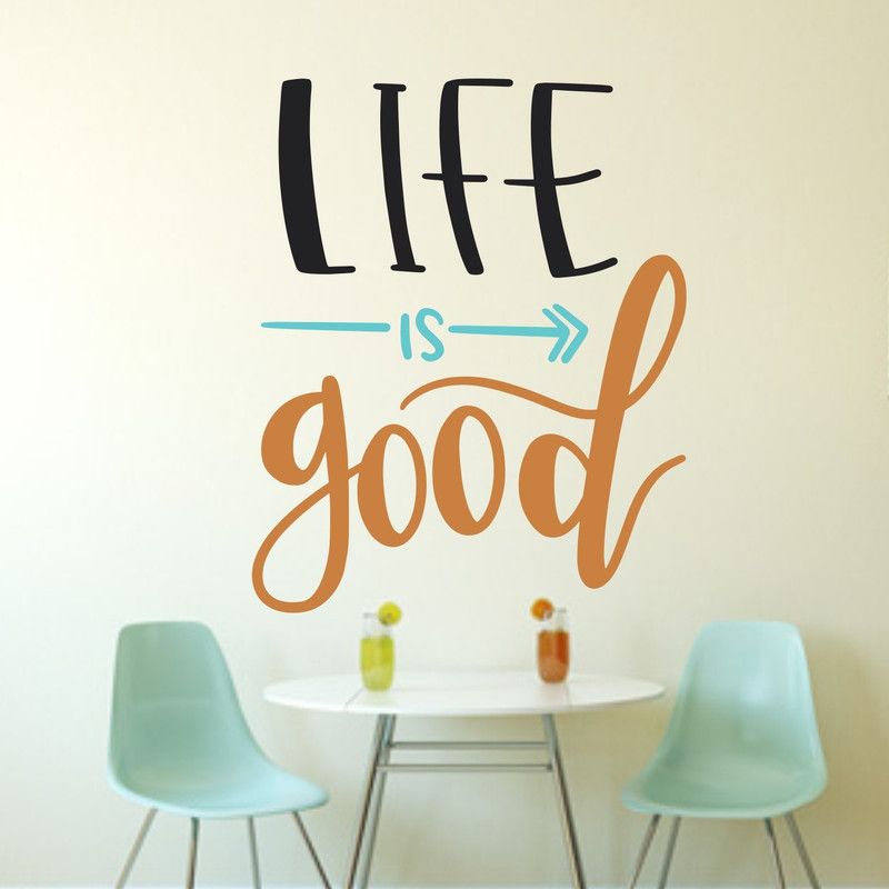 StickMe 65 cm Life Is Good Wall Sticker - SM 207 Self Adhesive Sticker  (Pack of 1)