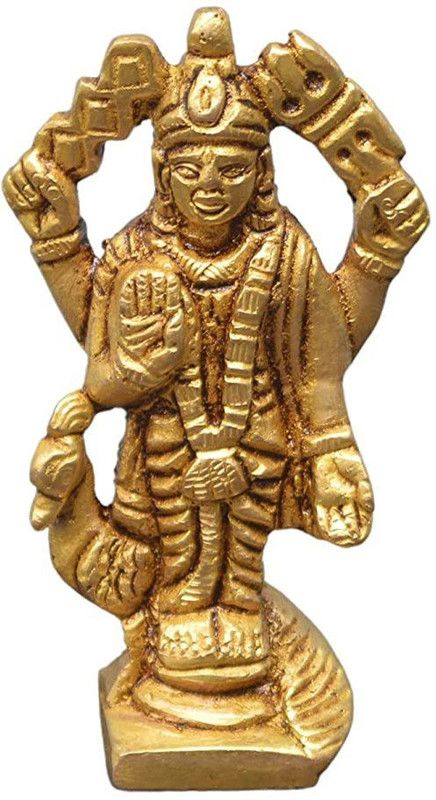 Kalarambh Brass Kartikeya Idol Art Murti Home Office Collectible Handicraft Art - (2 x 1 x 2.7 Inches) Decorative Showpiece - 7 cm  (Brass, Yellow)