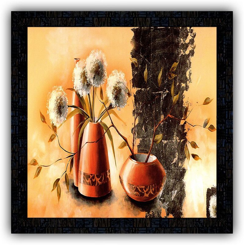 Poster N Frames framed poster of Flower floral-17441 Digital Reprint 14 inch x 14 inch Painting  (With Frame)