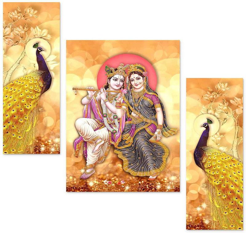 SNDArt Digital Reprint 12 inch x 18 inch Painting  (Without Frame, Pack of 3)