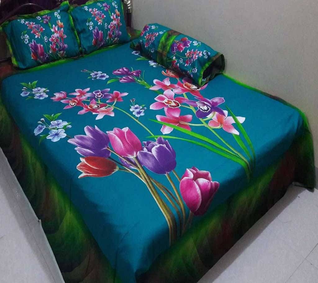 Cotton King Size Bed sheet Set - 4 Piece (BS 009)