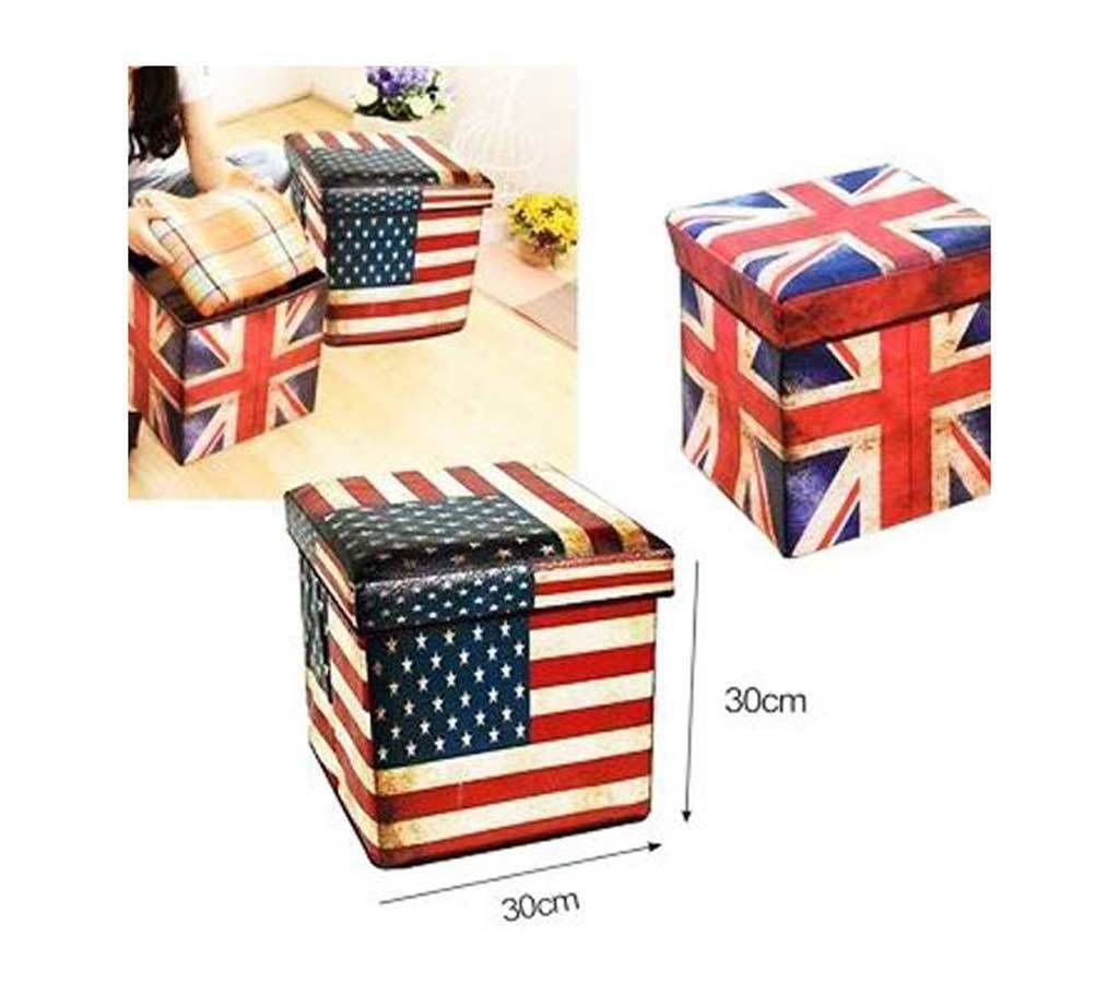 Box storage flag chair