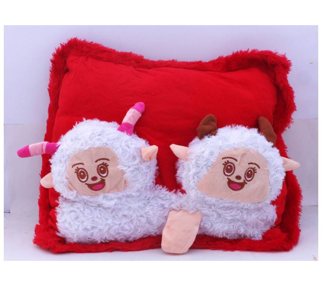 Two Head Red Cushion