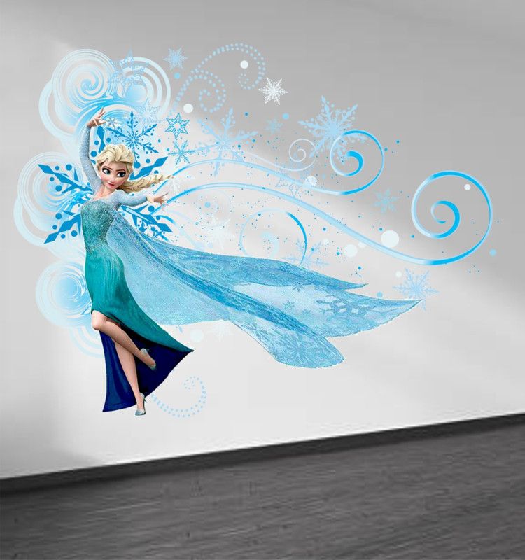 BALKRISHNA WALL STICKER 75 cm ELSA Self Adhesive Sticker  (Pack of 1)