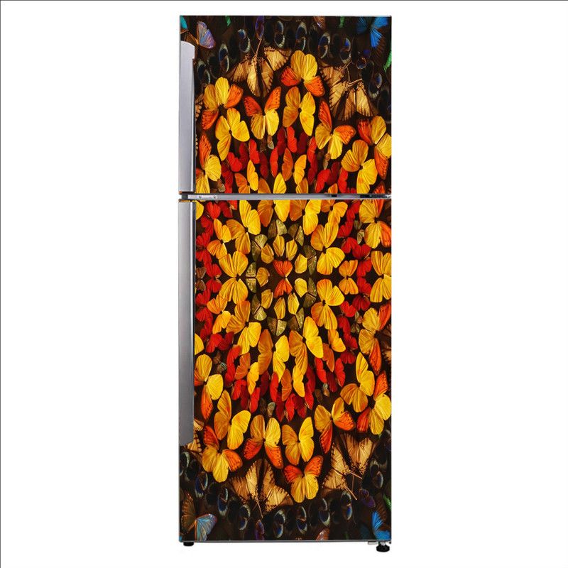 Advait Designs 60 cm Advait Designs Decorative autumn design music butterfly colorfulness Exta Large Sticker For Fridge Décor Self Adhesive Sticker  (Pack of 1)