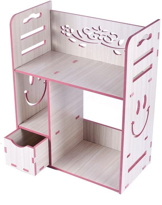 KISAN INDIA ENTERPRISE Rack Shelf for Home And Office Wooden Wall Shelf  (Number of Shelves - 4, White)