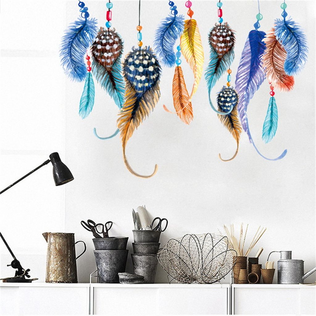 Vintage Feather Wall Sticker