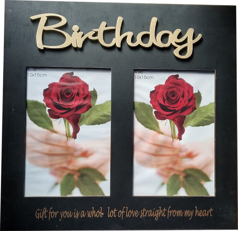 Gift Corner MDF Personalized, Customized Gift Best Friends Reel Photo Collage gift for Friends, BFF with Frame, Birthday Gift,Anniversary Gift Table  (Multicolor, 2 Photo(s), 1 normal photo frame 6/4)