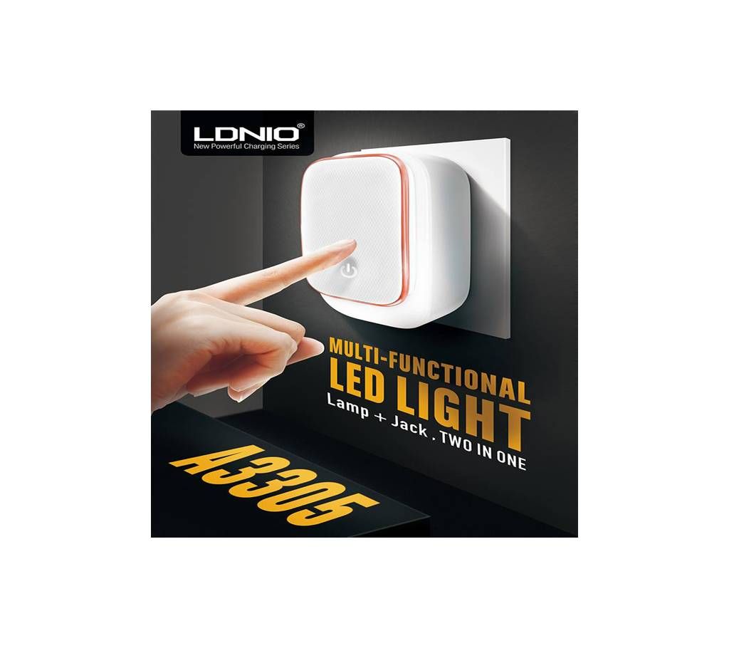 LDNIO 2 in 1 LED Light Touch Lamp USB Port Charger Nigh Light