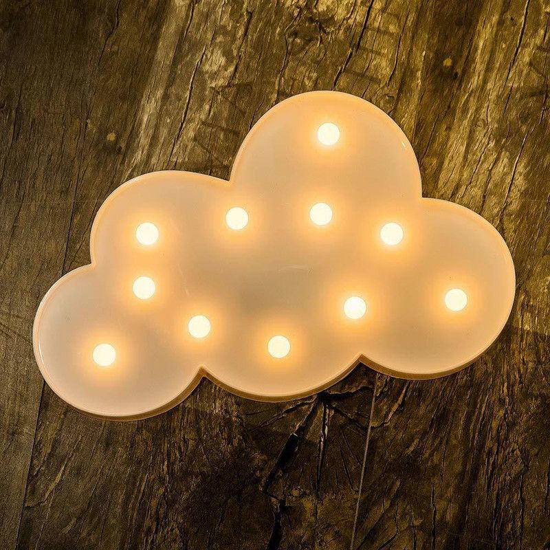 KUNYA Cloud LED Floating Marquee Waterproof Battery Operated Artificial Floating Light Candle  (Yellow, Pack of 1)