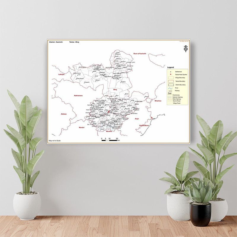 wallpics 30 cm Kachchh DISTRICT Bhuj TALUKA Self Adhesive Sticker  (Pack of 1)