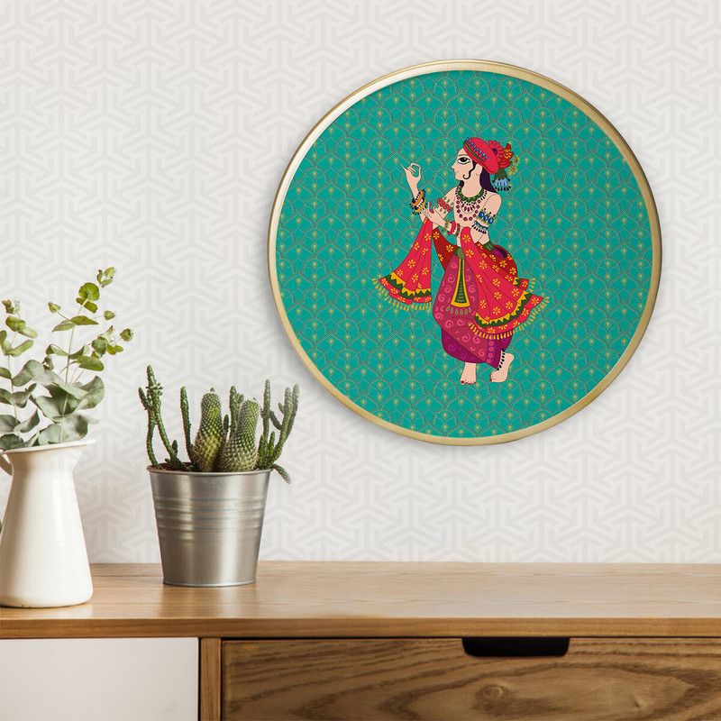 PrintCrown Boy Dancing Acrylic 12 inch x 12 inch Painting  (With Frame)