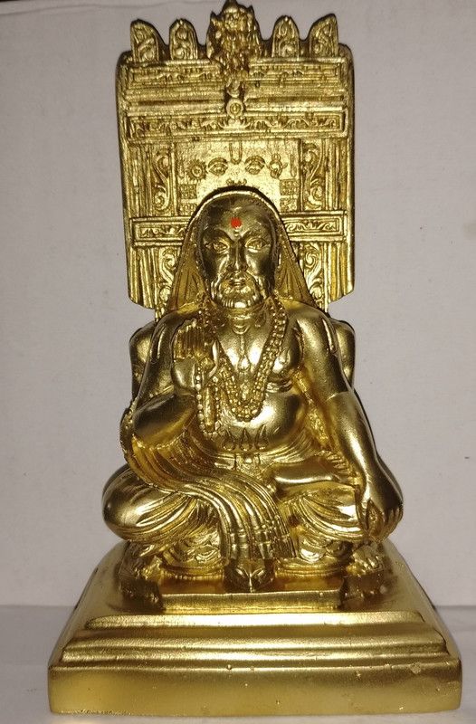 tskutty SRI RAGHAVENDRA / RAGAVENDRAR / MANTHRALAYAM RAGAVENDRA Decorative Showpiece - 12 cm  (Polyresin, Multicolor)