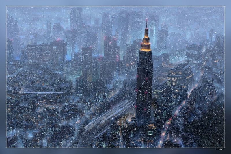 Anime Your Name City Kimi No Na Wa Matte Finish Poster Paper Print  (12 inch X 18 inch)