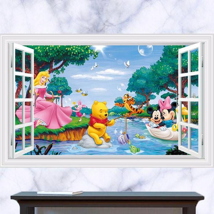 Cartoon on Window Wall Sticker 