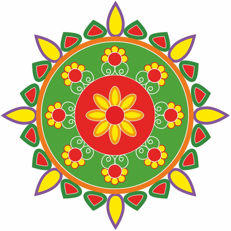 HD RAPID DESIGN 60.96 cm Rangoli Sticker Self Adhesive Sticker  (Pack of 1)