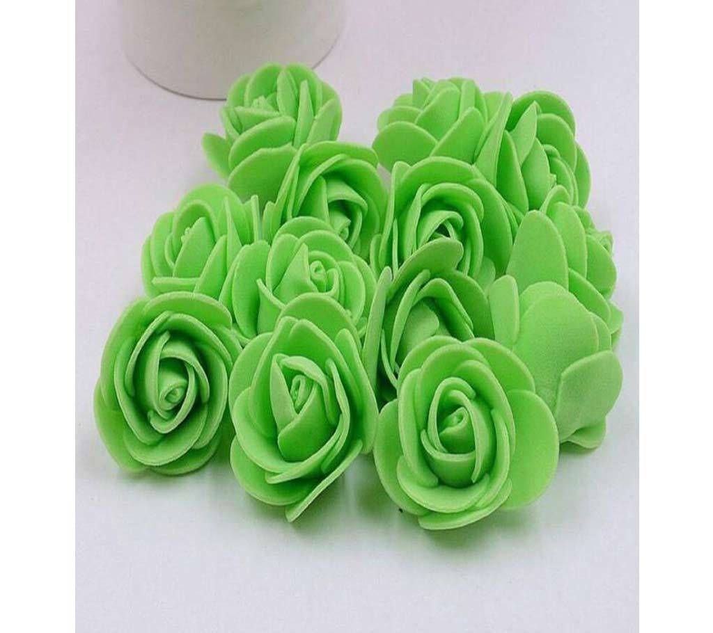 Green PE Foam Rose Head Artificial Flower - 20 pieces pack