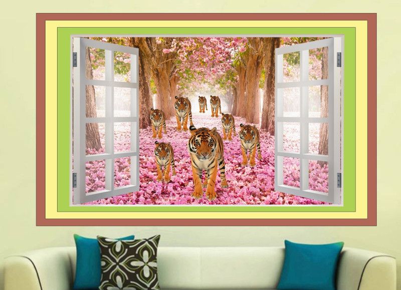 Prime Home Decor 95 cm WALL FREM Self Adhesive Sticker  (Pack of 1)