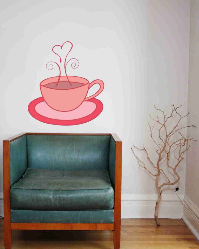 RNG 60 cm Coffy MORNING Self Adhesive Sticker  (Pack of 1)