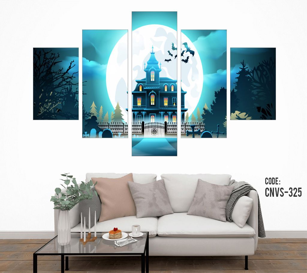 CNVS-325 Haunted House Wall Canvas Art Prints 78 inch x 48 inch