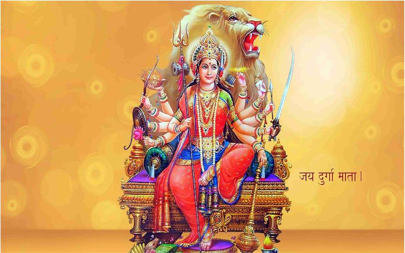 Devi Mata Religion Wall Poster For Room With Gloss Lamination M21 Paper Print  (12 inch X 18 inch, Rolled)