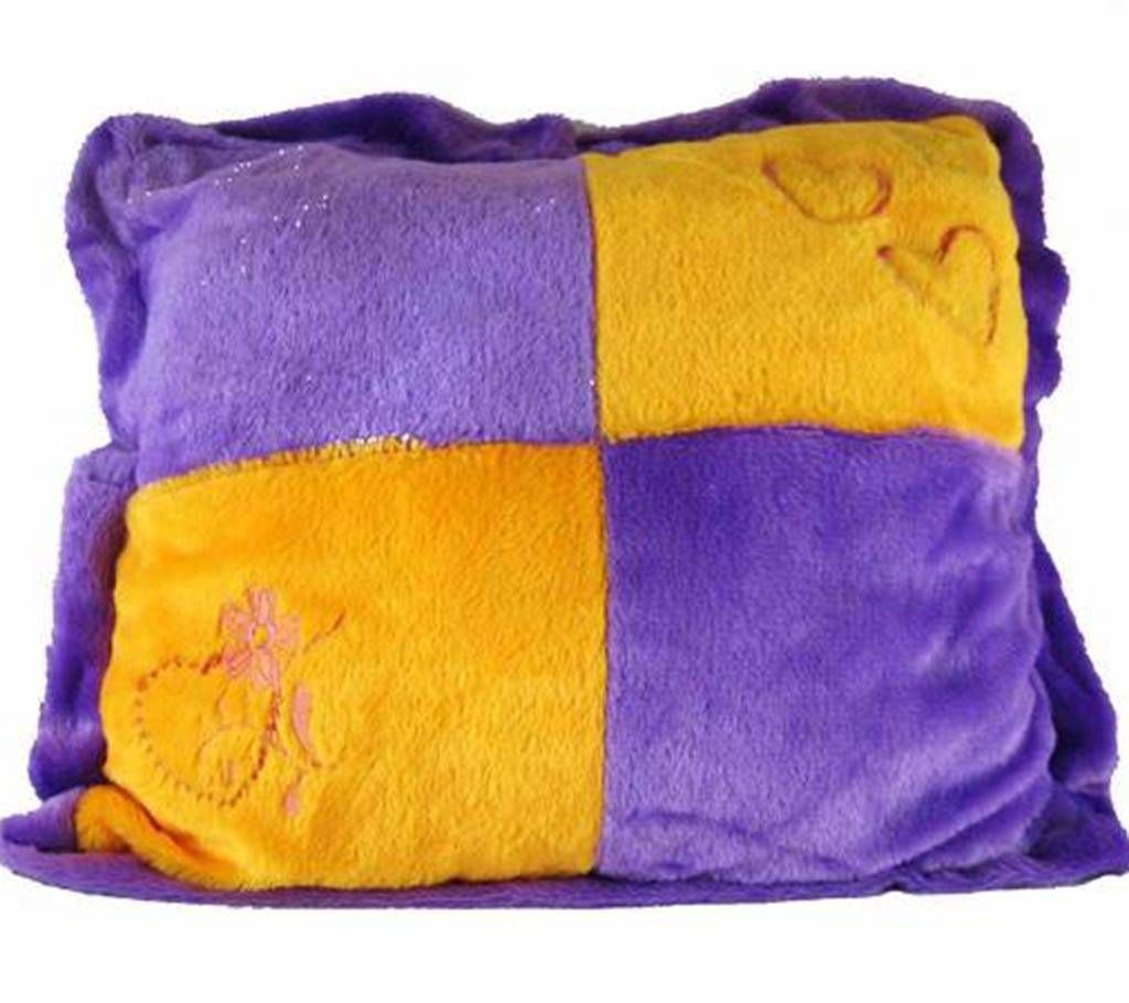 Purple yellow cushion