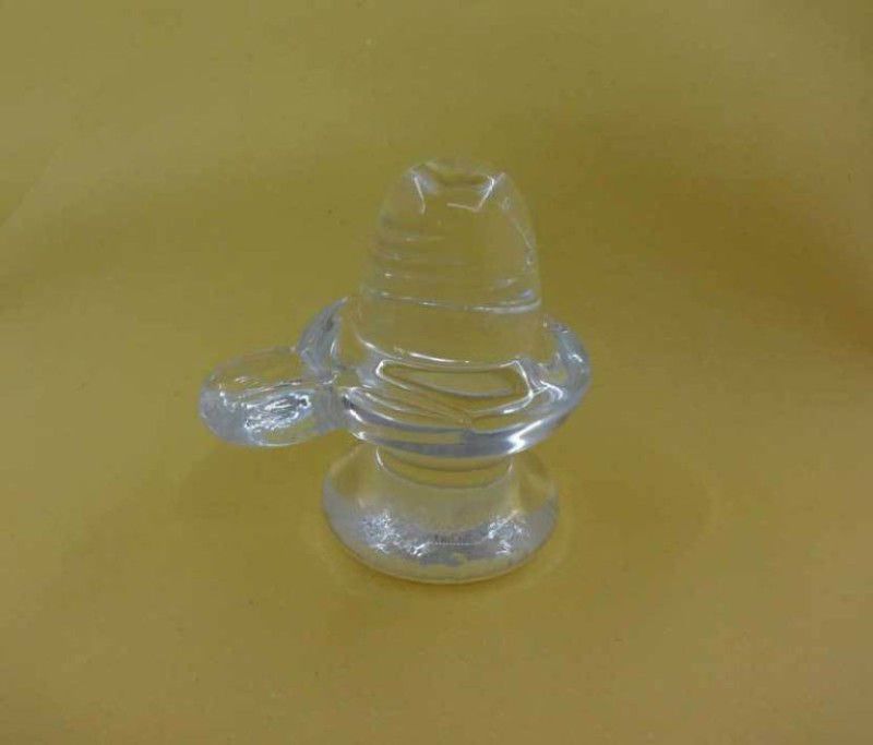 Sitare Shiva Pure Sphatik Crystal 16.5 gms Shivling Decorative Showpiece - 2.8 cm  (Crystal, Clear)