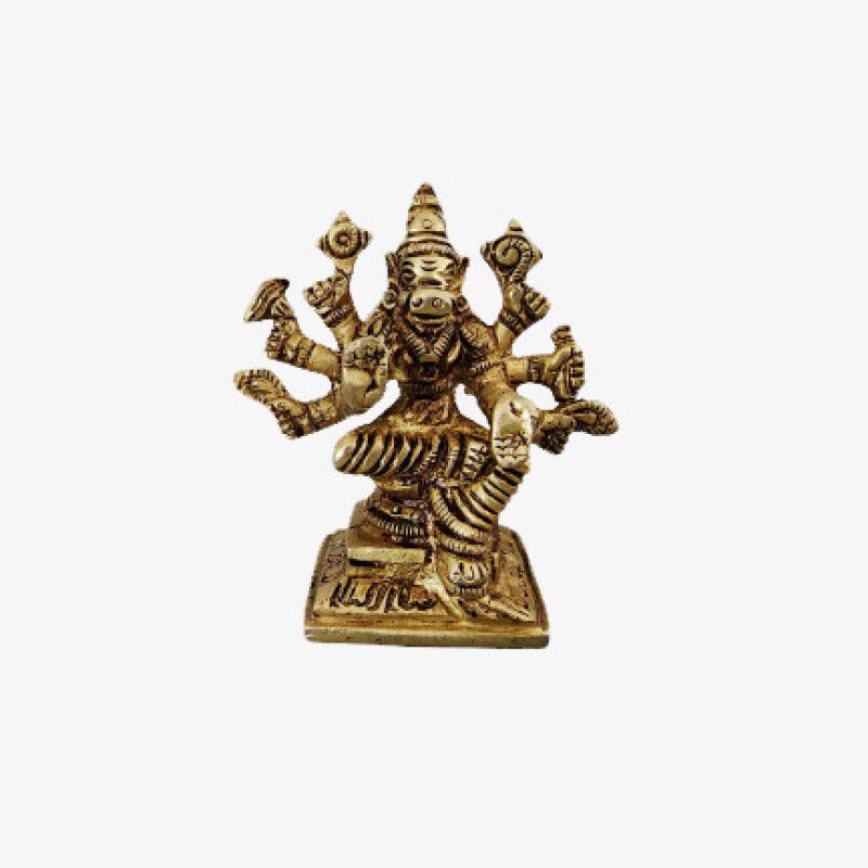 YRK Brass Varahi Devi Idol 2.5 Inch | Varahi Amman | Barahi Murti Decorative Showpiece - 6 cm  (Brass, Gold)