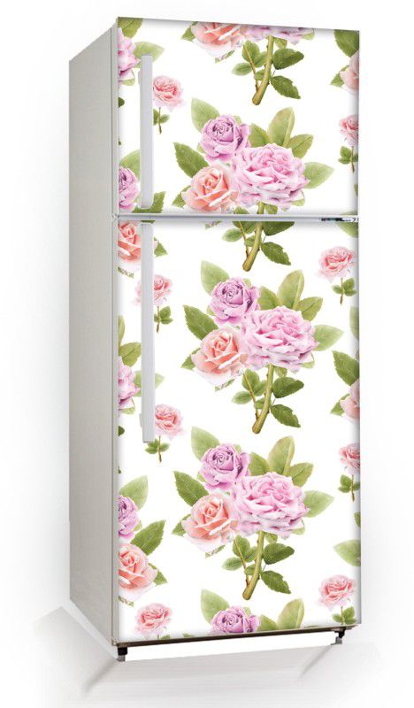 digital print world 152.4 cm Fridge Wallpaper Sticker Flower Design(160CM X 60CM) Self Adhesive Sticker  (Pack of 1)