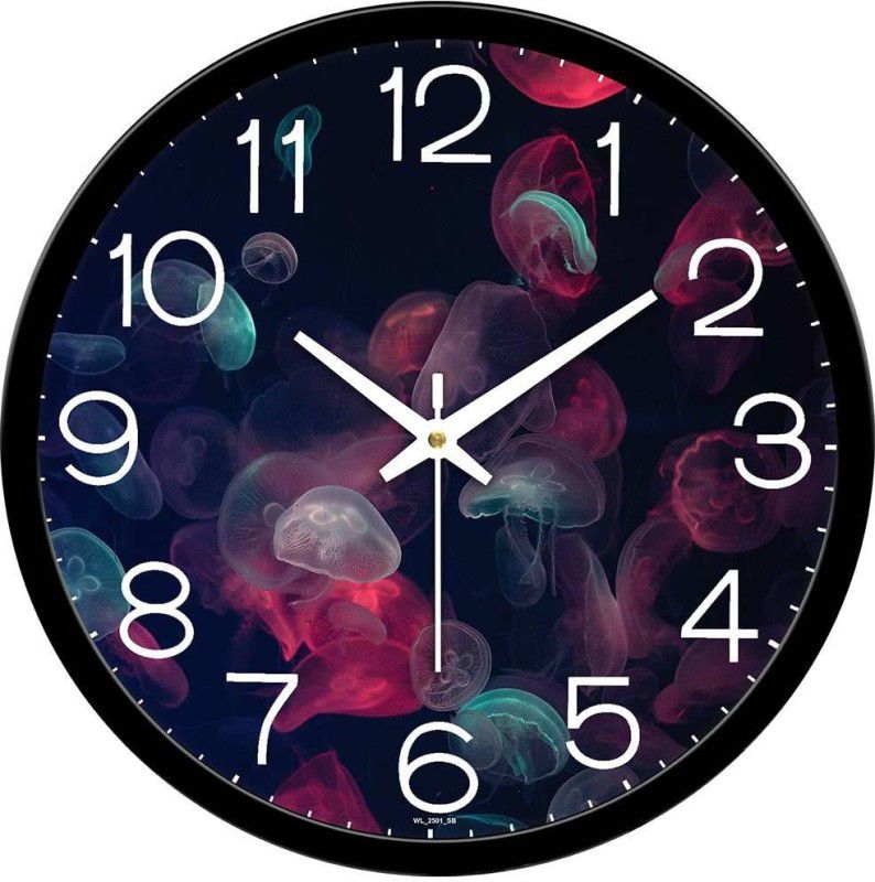 Flipkart SmartBuy Analog 30 cm X 30 cm Wall Clock  (Purple, With Glass, Standard)