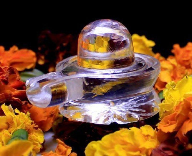 Amazing India Shivling God Shiva Lingam Protection Wealth Prosperity Healing Crystal Energy 1.5 inches Decorative Showpiece - 3.75 cm  (Crystal, White)