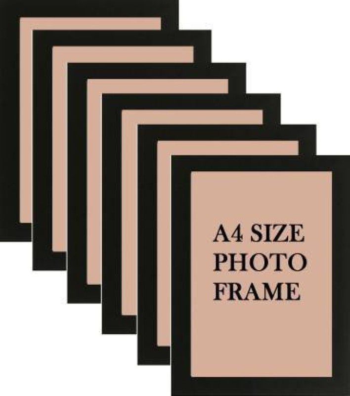 Raamed Wood Personalized, Customized Gift Best Friends Reel Photo Collage gift for Friends, BFF with Frame, Birthday Gift,Anniversary Gift Wall  (Black, 6 Photo(s), 8.3X11.7 INCH)