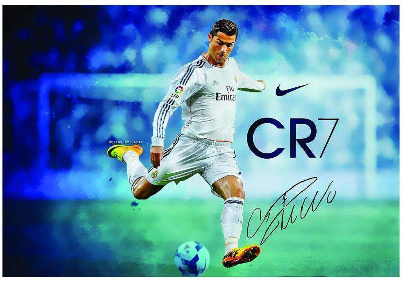 Cristiano Ronaldo Kick Poster A4 Paper Print  (11.7 inch X 8.3 inch, Rolled)
